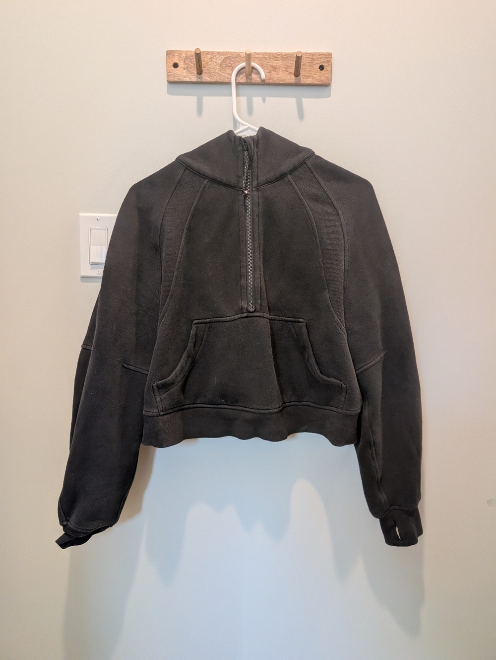 Lululemon Scuba Oversized Half Zip Hoodie Comfy Cropped Size XS/S Loungewear - Picture 3 of 5